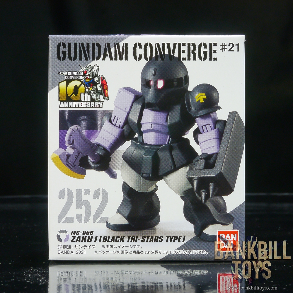 กันดั้ม Bandai Candy Toy FW Gundam Converge #21 No.252 MS-05B Zaku I [Black Tri-Stars Type]