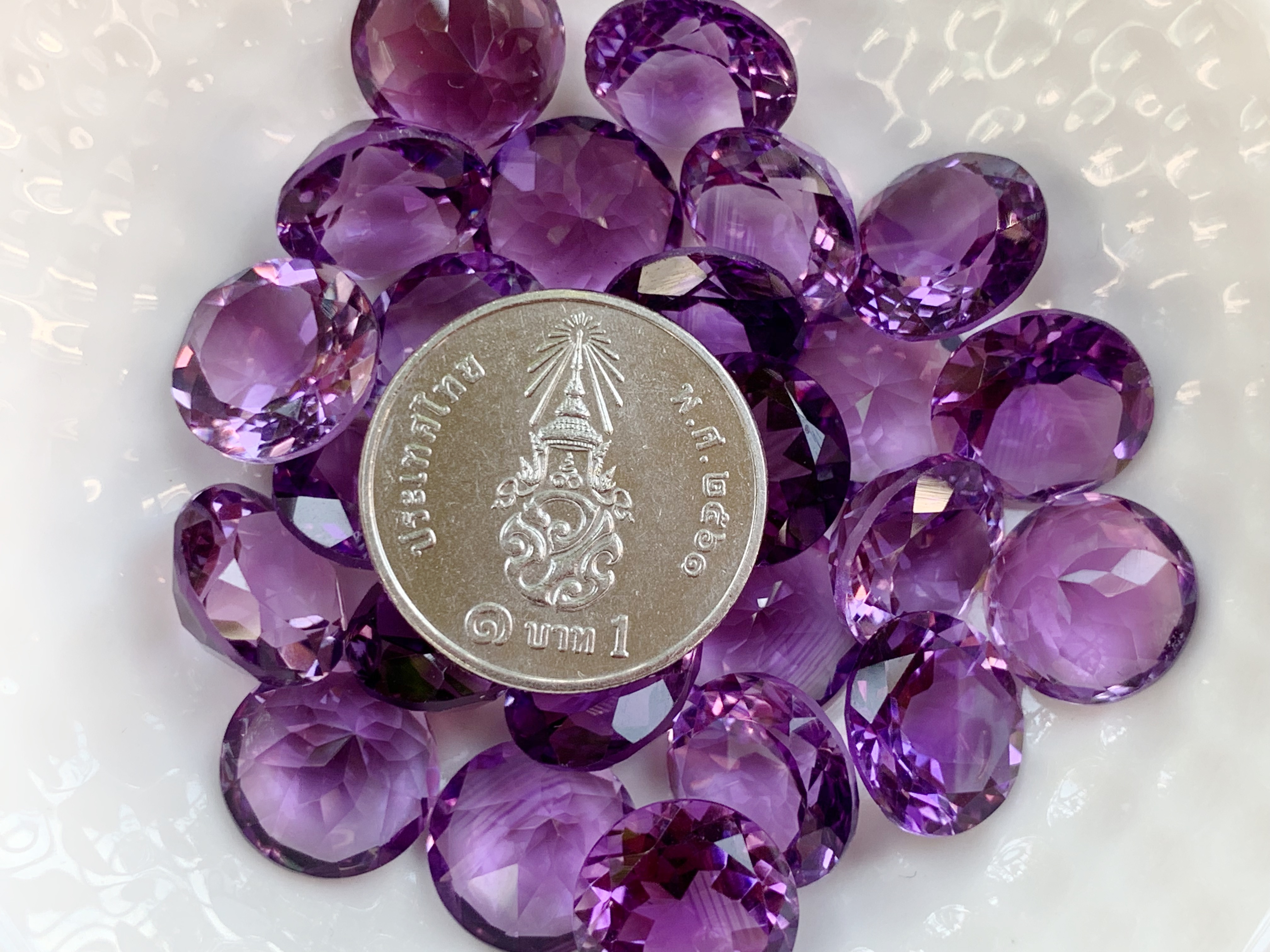 อเมทิสกลม 11 มม. 1 เม็ด