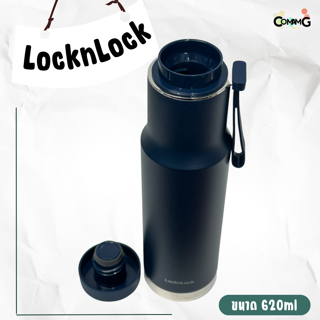 กระบอกน้ำเก็บอุณหภูมิ สแตนเลสเก็บความเย็น-ร้อน Metro Edge Tumbler ความจุ 620ml LocknLock รุ่นLHC4199 พร้อมส่ง