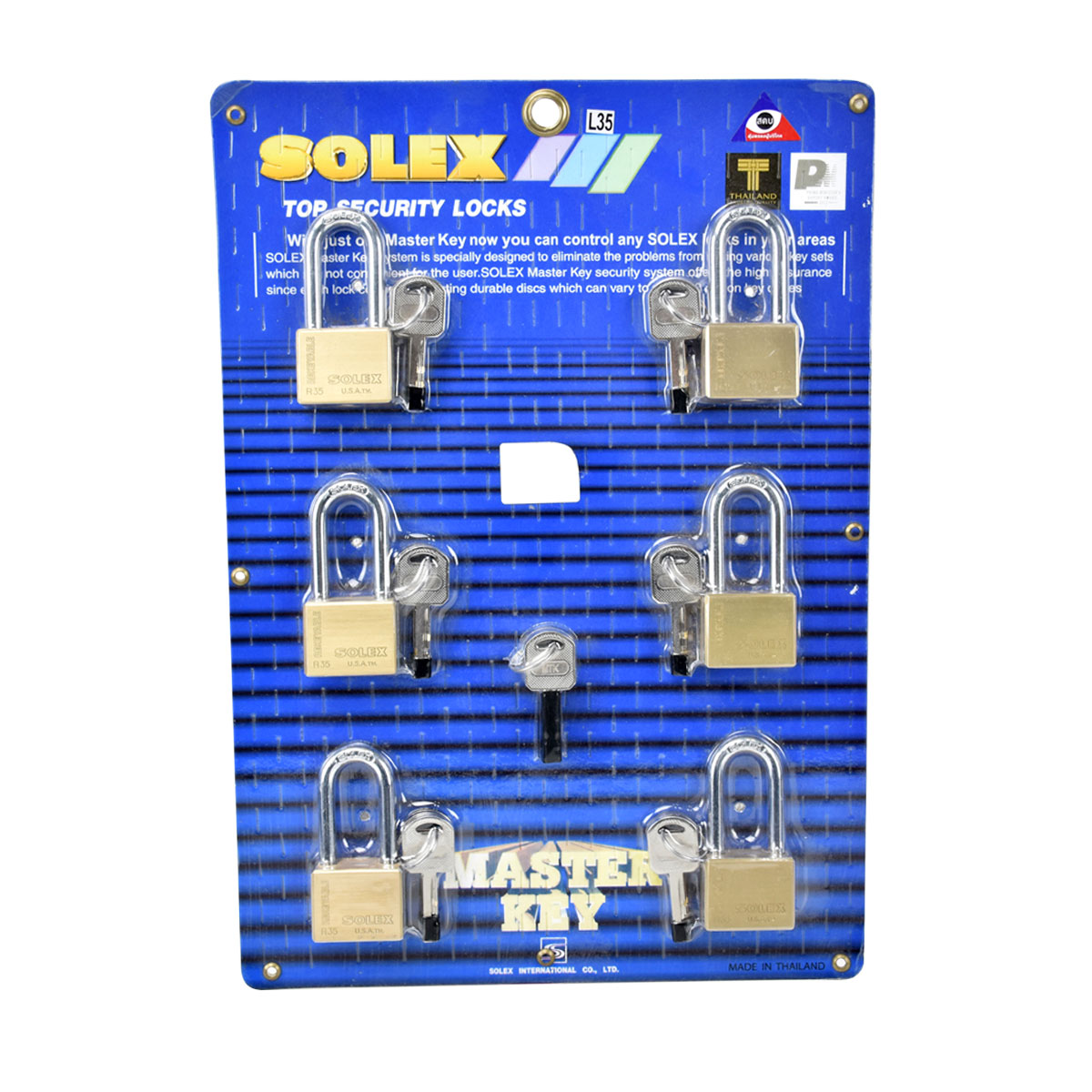 SOLEX MTK 6:1 L 35MM PLUS กุญแจคล้อง 35มม.