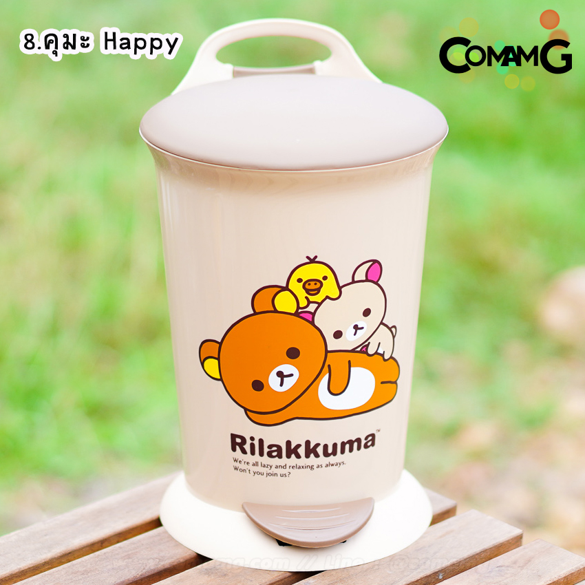 ถังขยะแบบเหยียบ มีถังซ้อนด้านใน ขนาด29*20ซม ลายการ์ตูน ลิขสิทธิ์แท้