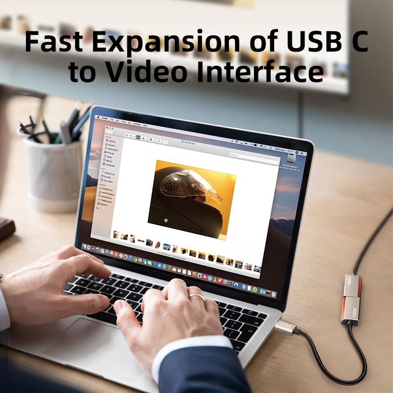 CABLETIME Type C TO HDMI DP 8K Adapter