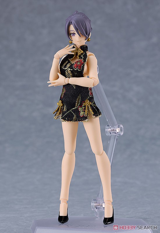 <Preorderถึง 17/11/2023>🔔เปิดรับPreorder มัดจำ 500 บาท figma Female Body (Mika) with Mini Skirt Chinese Dress Outfit (Black) (PVC Figure)