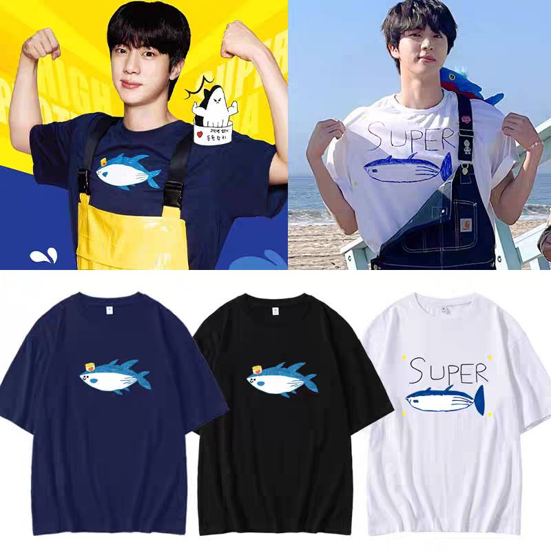 เสื้อยืด BTS JIN Kpop Fanmade Dongwon Tuna Style
