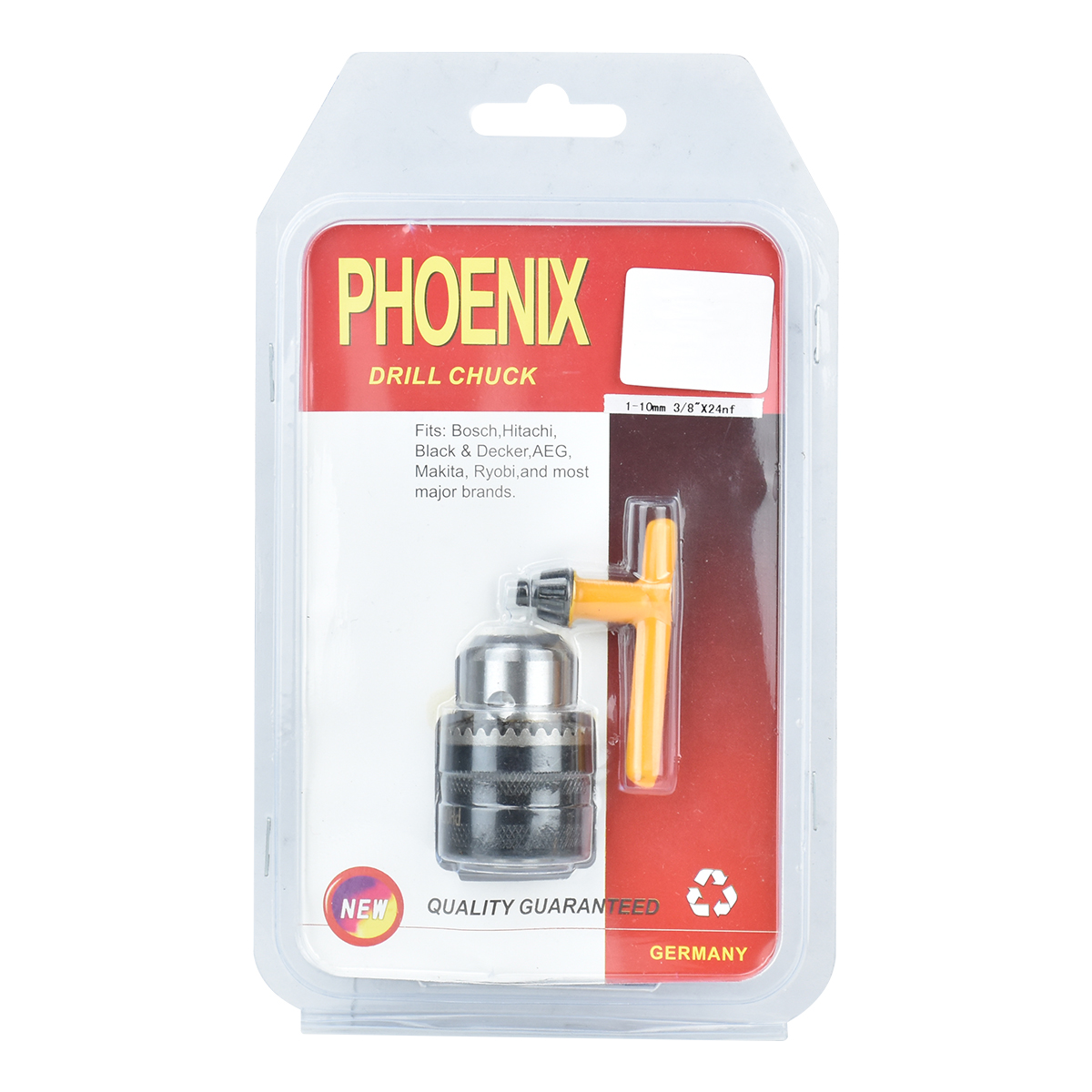 PHOENIX หัวสว่าน ขนาด 3/8" รูเกลียว 3/8"x24 อัดแผง