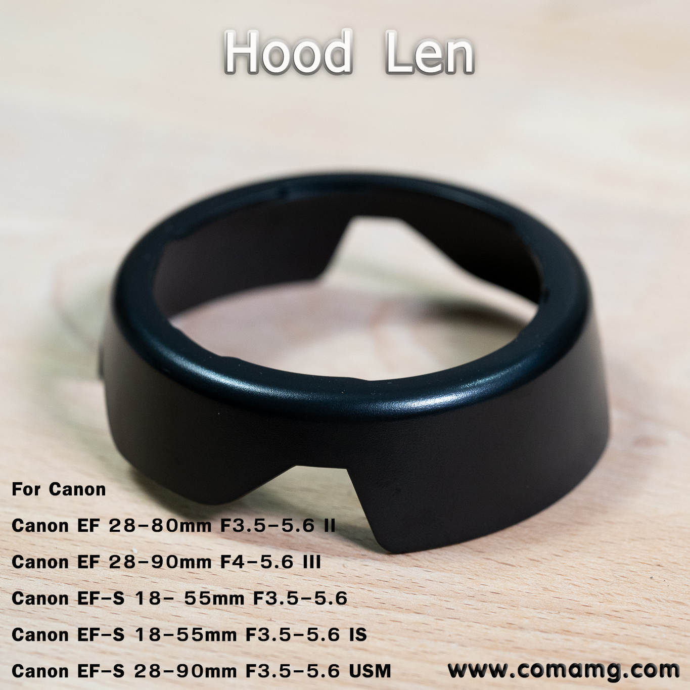 Hood Len Canon EW-60CII ทรงกลีบดอกไม้ สำหรับ EF 28-80 , EF 28-90 , EF 18-55