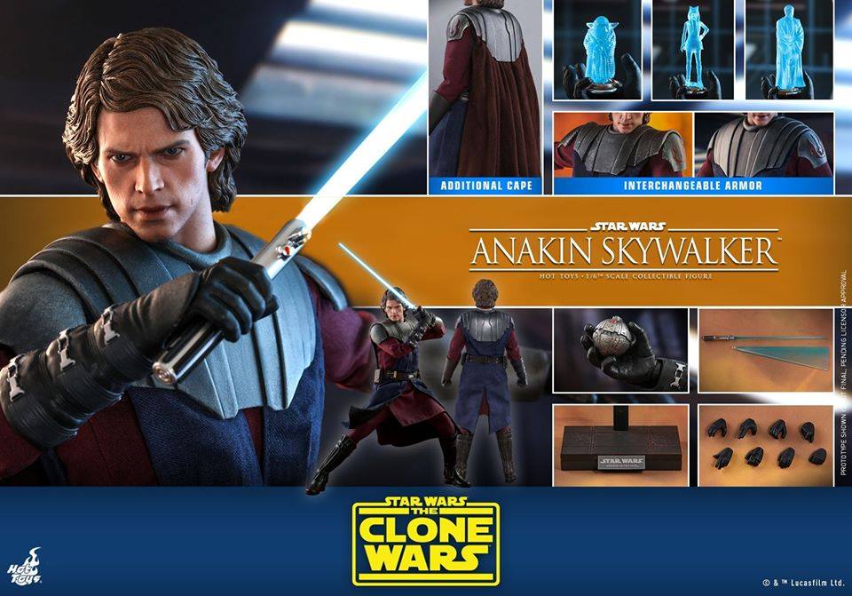 เปิดรับPreorder มัดจำ 4145 บาท Hot Toys:TMS019 1/6 Anakin Skywalker: Star Wars The Clone Wars