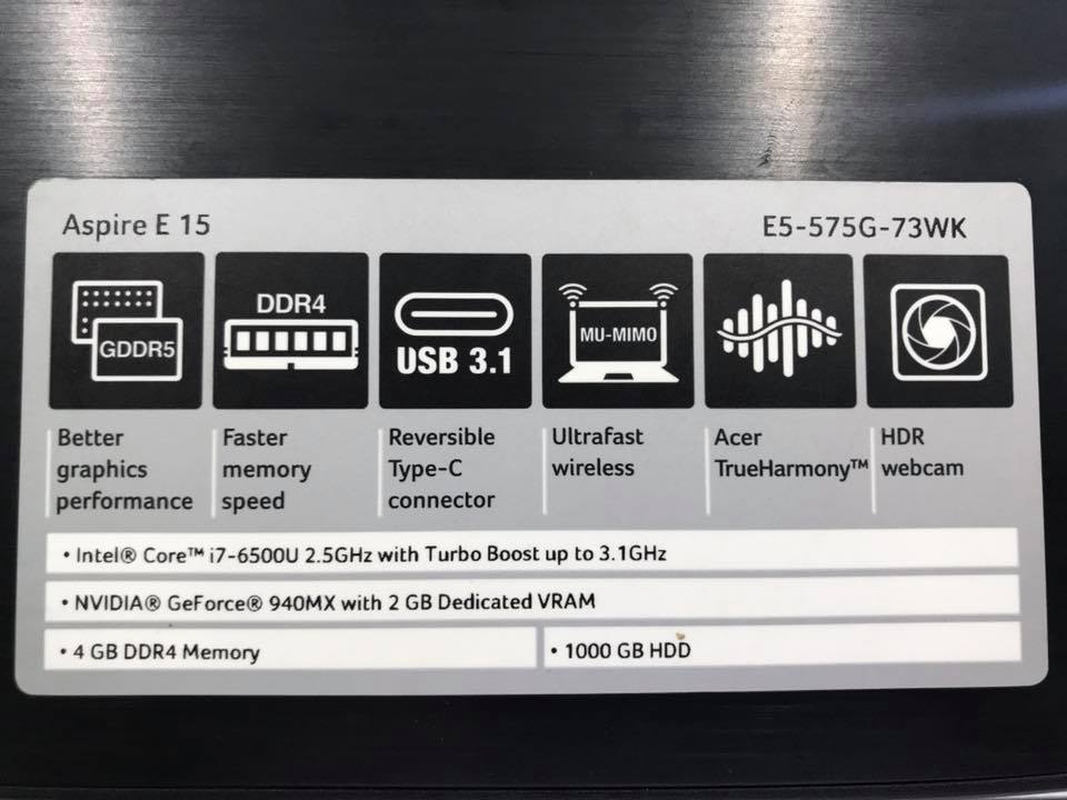 ( SOLD OUT ) Acer Aspire E5-575G-73WK
