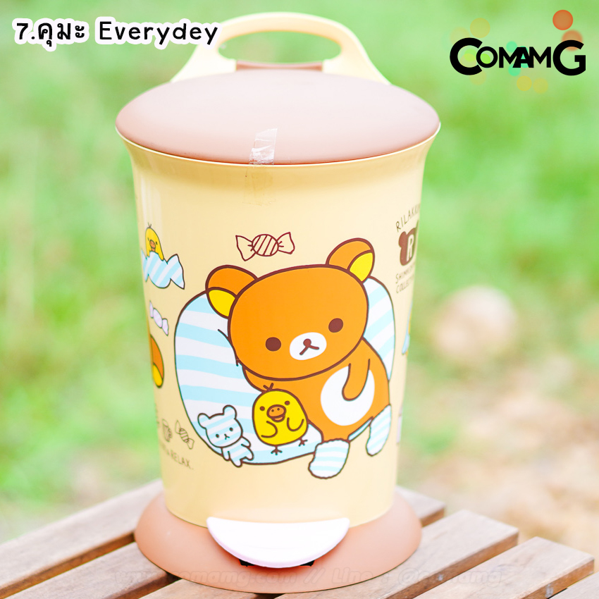 ถังขยะแบบเหยียบ มีถังซ้อนด้านใน ขนาด29*20ซม ลายการ์ตูน ลิขสิทธิ์แท้