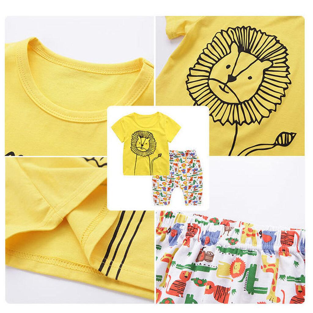 STPB-4 ชุดเซ็ตเด็กผู้ชาย 2 ชิ้น เสื้อ กางเกง แขนสั้นขาสั้น มีขนาด 3-7 ขวบ