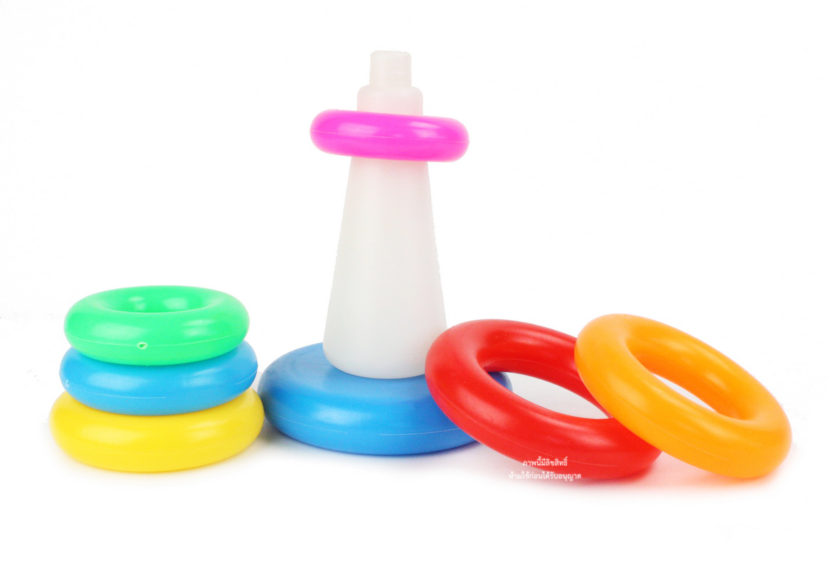 ห่วงเรียงซ้อนเป็ดสายรุ้ง