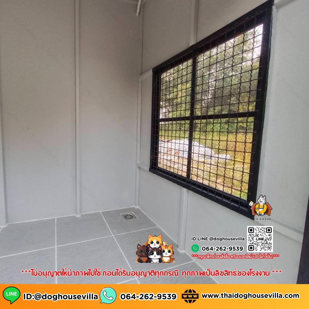 บ้านหมา บ้านแมว DogHouseVilla บ้านสุนัขกลางแจ้ง ขนาด 180x100x160 สำเนา