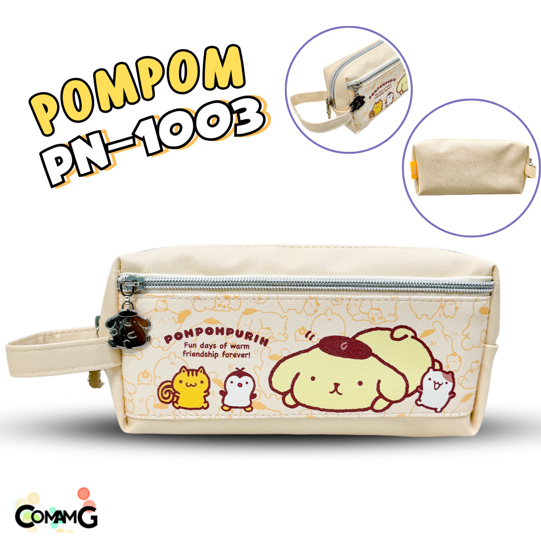กระเป๋าดินสอปอมปอมปุริน กระเป๋าเครื่องเขียน2ซิป Pompompurin รุ่นPN-1003 ลิขสิทธิ์แท้ พร้อมส่ง