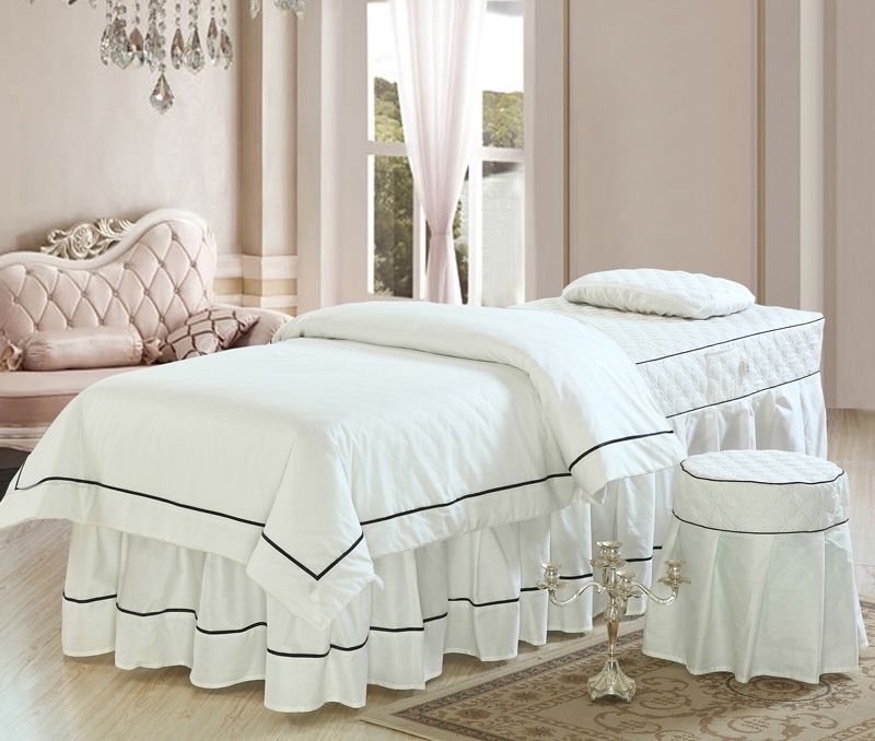 ผ้าคลุมเตียงสปา ผ้าปูเตียงนวดตัว (80*190)ผ้าปูเตียงสปา Luxury bedsheet ขายเป็นชุด