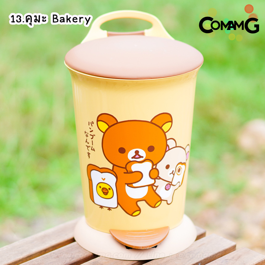 ถังขยะแบบเหยียบ มีถังซ้อนด้านใน ขนาด29*20ซม ลายการ์ตูน ลิขสิทธิ์แท้