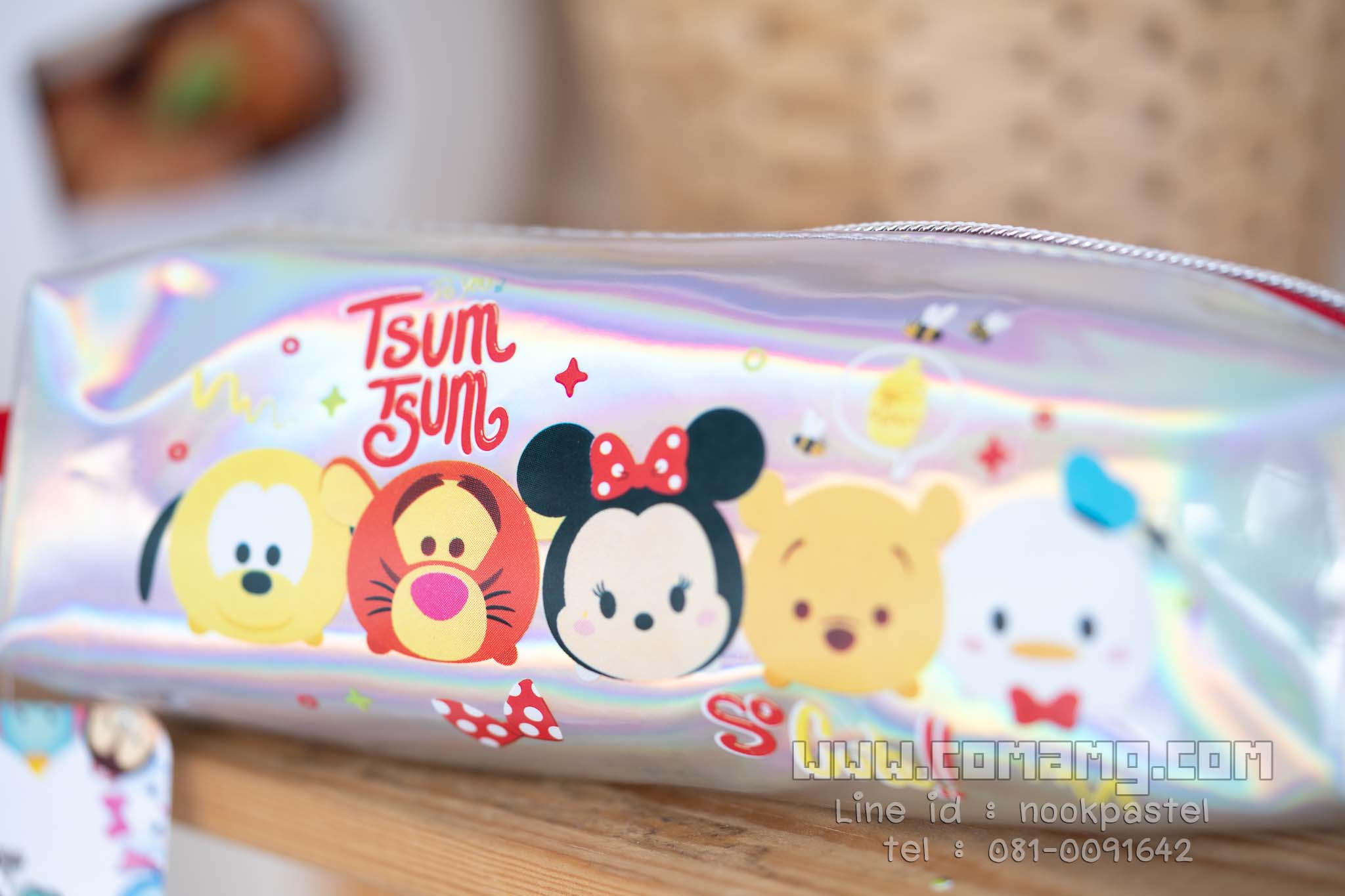 กระเป๋าดินสอดิสนี่ย์ ซูม ซูม ทรงกระบอก (Disney Tsum Tsum) ลิขสิทธิ์แท้ รหัสสินค้า 00997