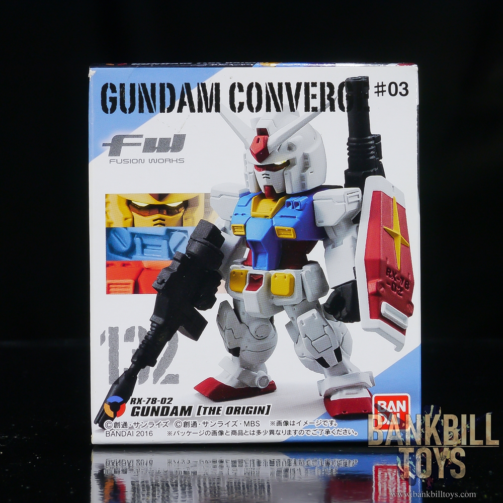 กันดั้ม Bandai Candy Toy FW Gundam Converge #03 No.132 RX-78-02 Gundam [Gundam The Origin Ver.]