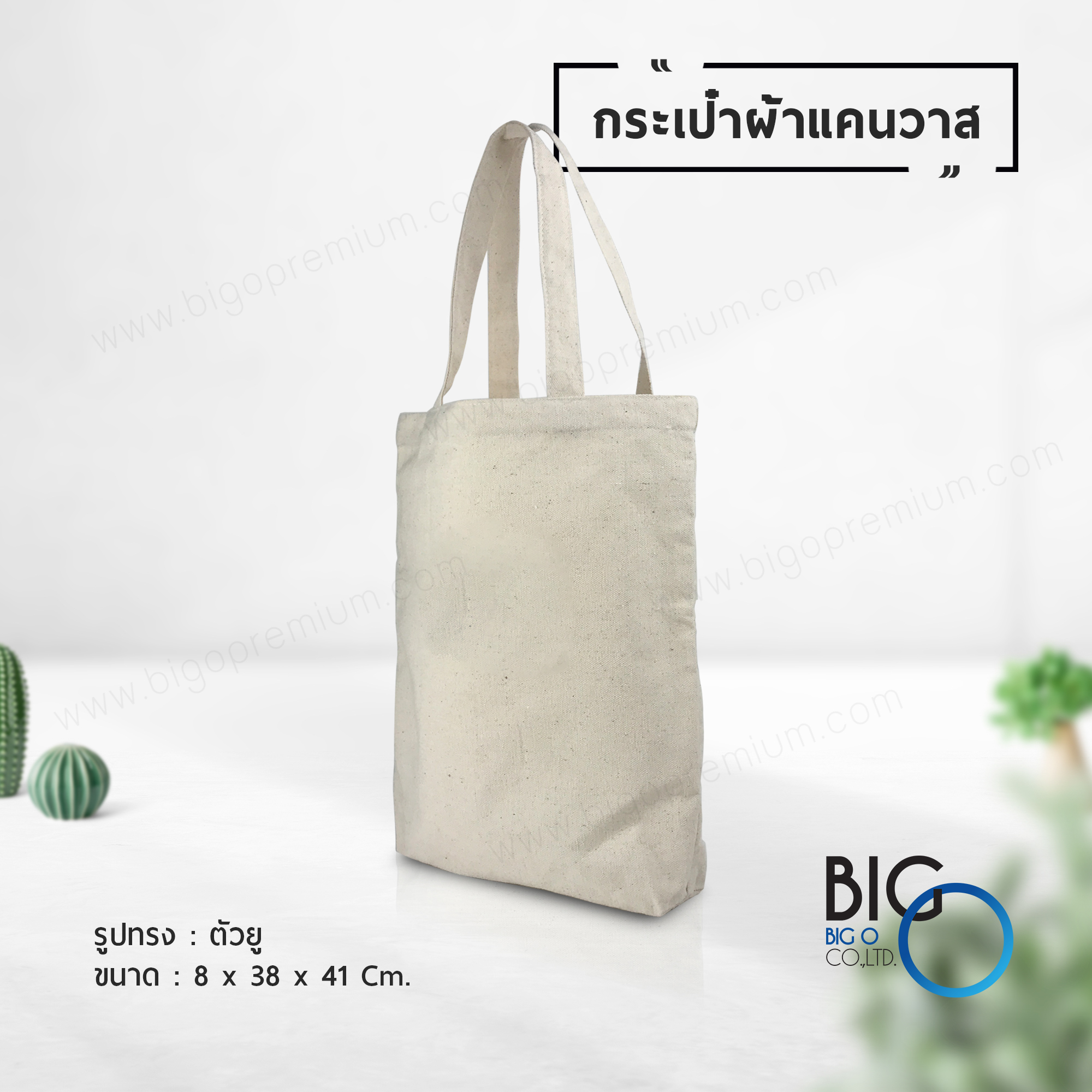 กระเป๋าผ้าแคนวาส สีผ้าดิบ (Canvas Bag)