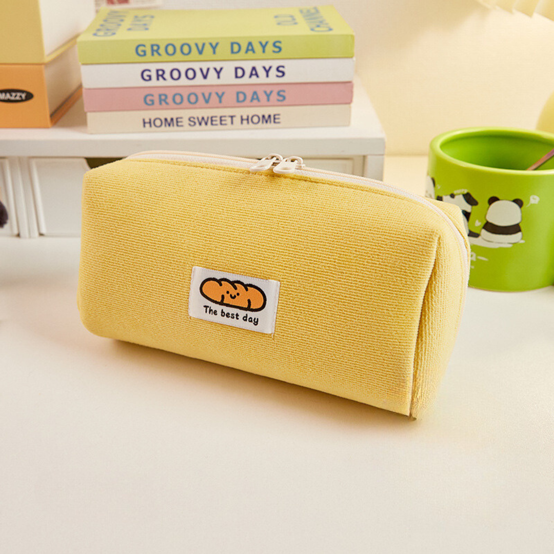 กระเป๋าดินสอผ้าร่อง The best day กระเป๋าเครื่องเขียนผ้านุ่มนิ่ม สไตล์น่ารัก พร้อมส่งในไทย