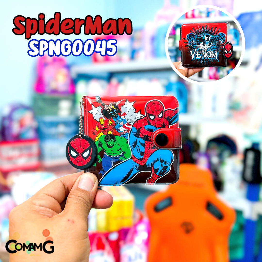 กระเป๋าสตางค์เด็กผู้ชาย ลิขสิทธิ์แท้ แบบ2พับ หนังเงา