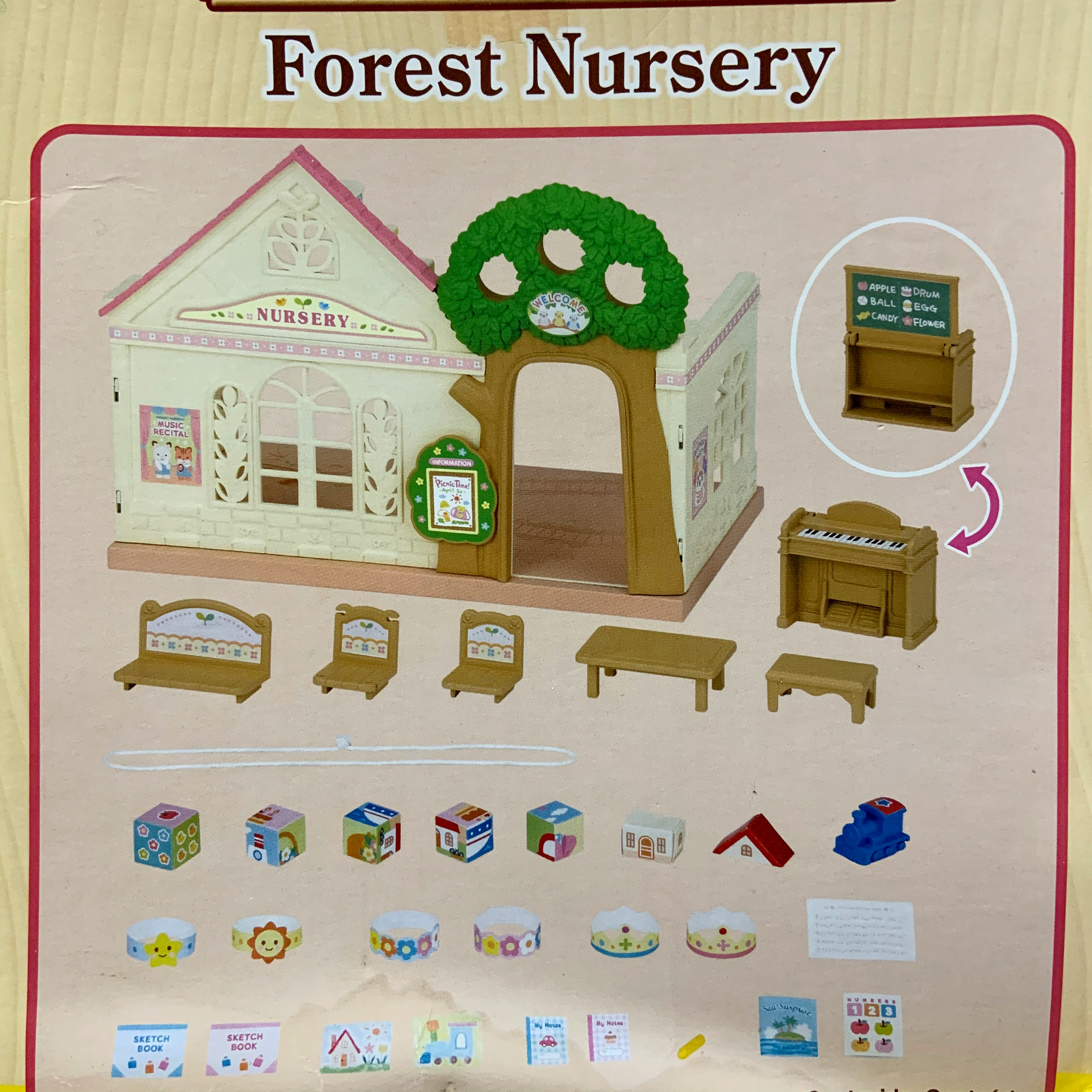 โรงเรียนอนุบาล พร้อมอุปกรณ์การเรียนการสอนครบครัน ซิลวาเนียนแท้ Forest Nursery : Sylvanian Families
