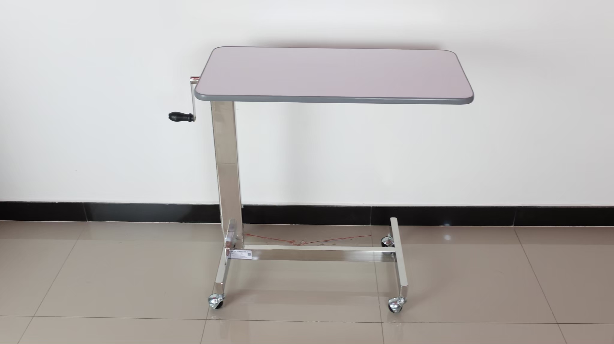 โต๊ะคร่อมเตียงสแตนเลส ขอบยาง PS39