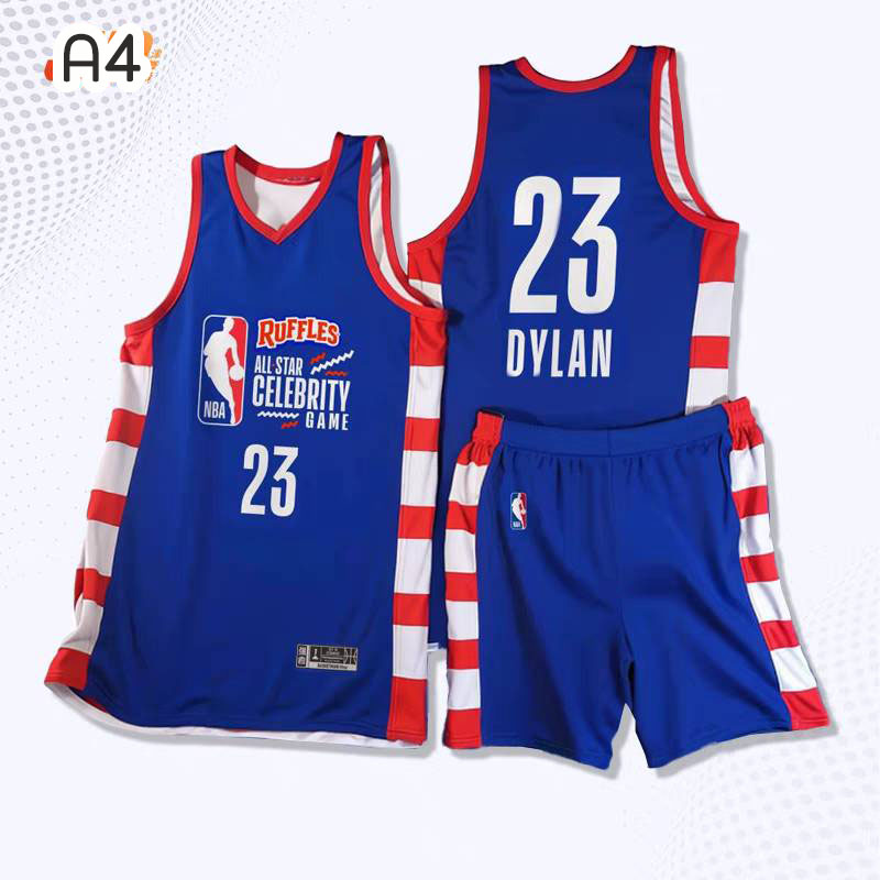 ชุดบาสเก็ตบอลหวังเหอตี้ : NBA ALL-STAR CELEBRITY GAME 2024 in USA x DYLAN WANG