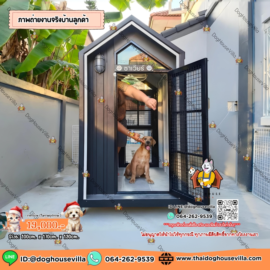บ้านหมา บ้านแมว DogHouseVilla บ้านสุนัขกลางแจ้ง