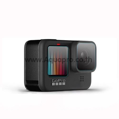 GoPro 11 /10 / 9 - 3 in 1 Protector Flim ฟิล์มกระจกนิรภัย กันรอยจอหลัง 3 in 1 LCD + เลนส์ + จอหน้า