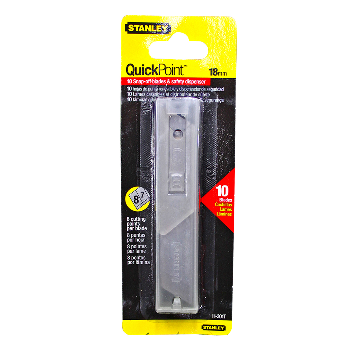 STANLEY ใบคัตเตอร์ 18 มม. แพ็ค 10 ใบ (11-301T)