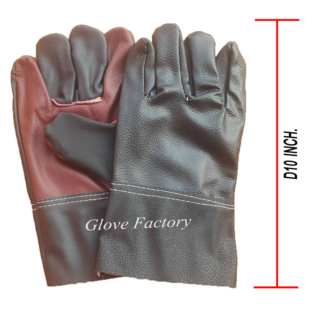 ถุงมือหนัง รุ่นความยาว 10" *ฝ่ามือไร้รอยต่อ* B01001 ถุงมือเชื่อม ถุงมือช่าง ถุงมือนิรภัย ถุงมือทำงาน ถุงมือเชื่อมเหล็ก (แพ็ค 1 คู่ คละสี)