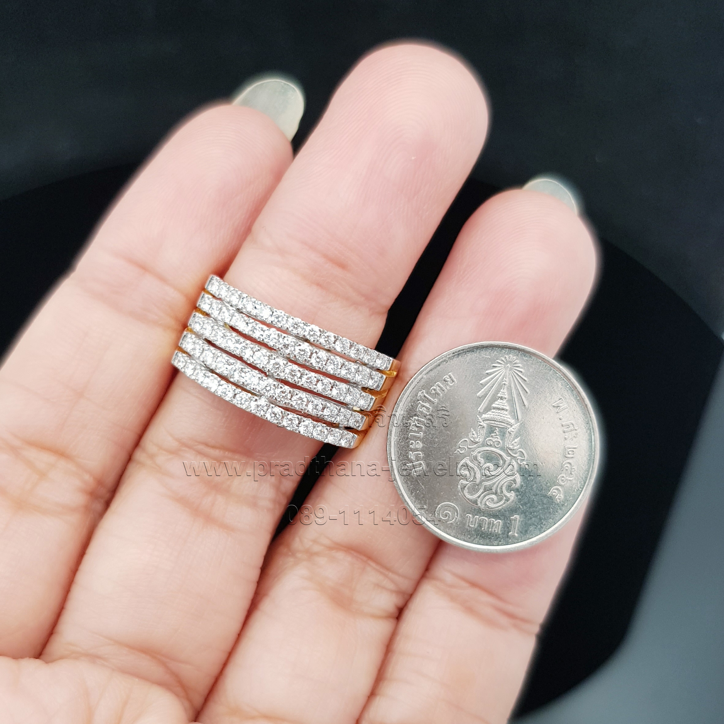 แหวนเพชรห้าแถว **ขายแล้ว**
