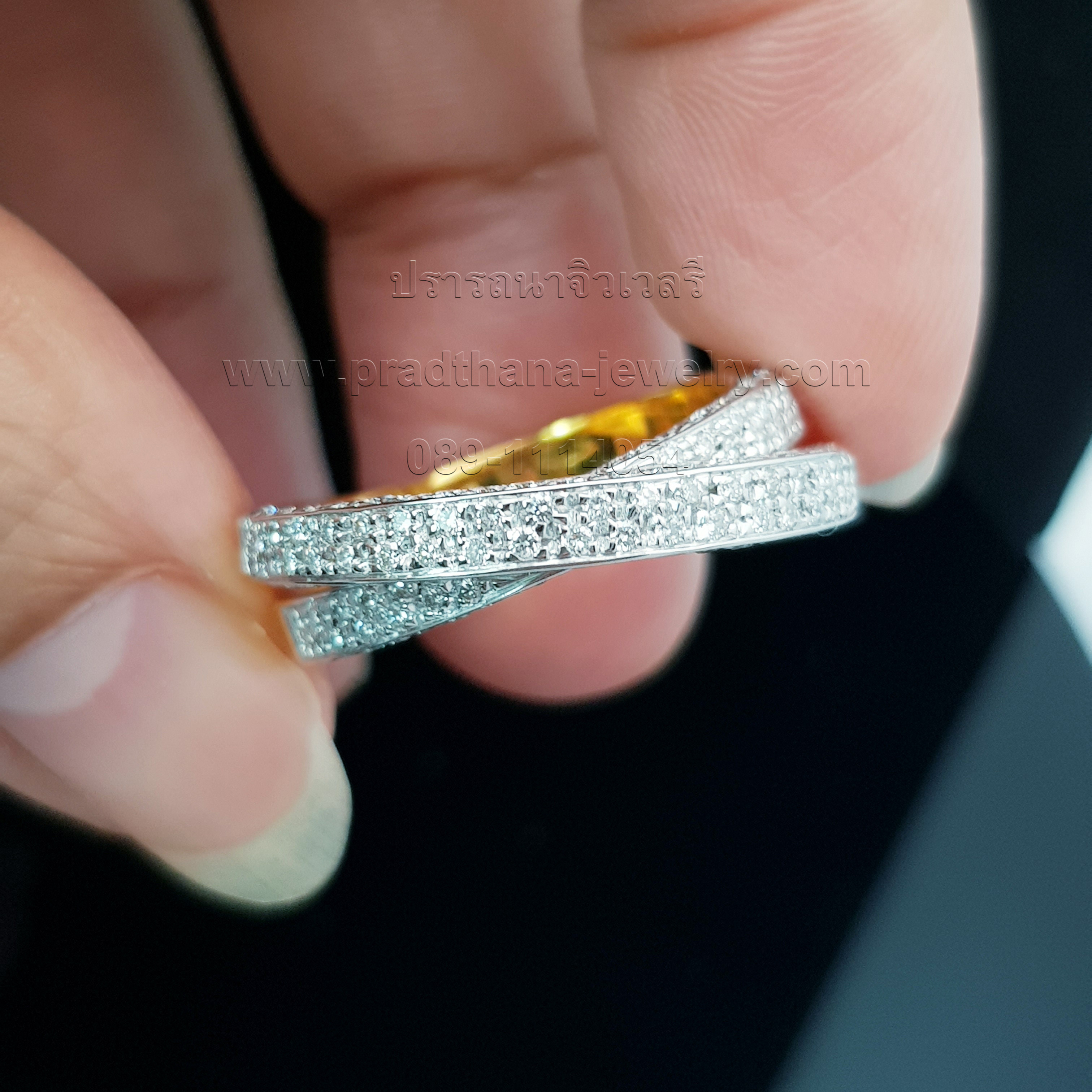แหวนเพชรสองแถวไขว้