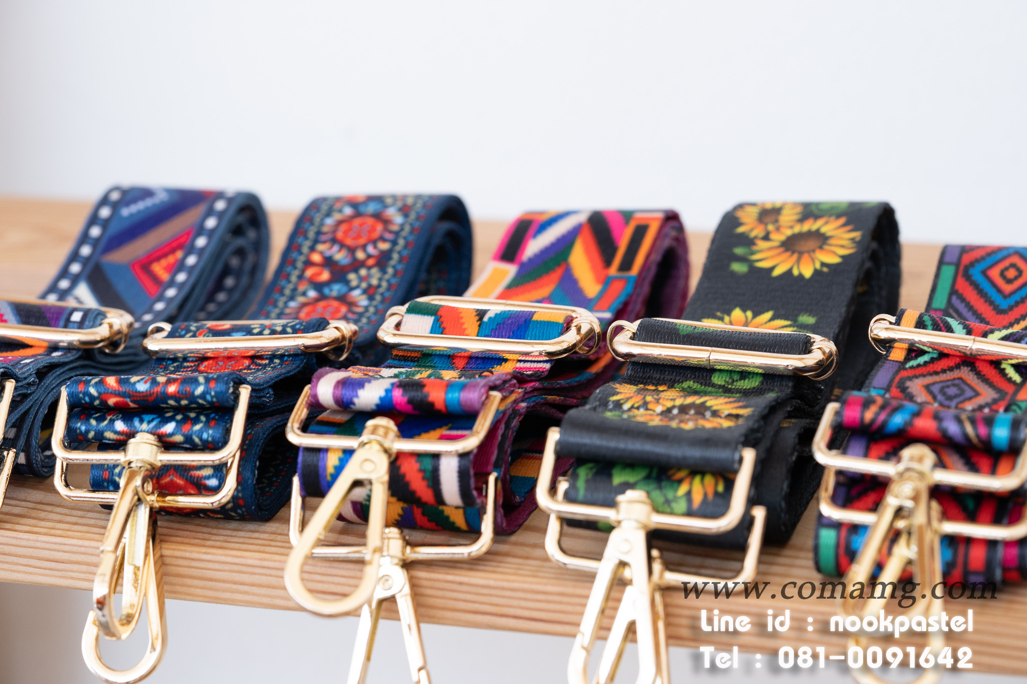 สายกระเป๋า สายผ้าลายแฟชั่น