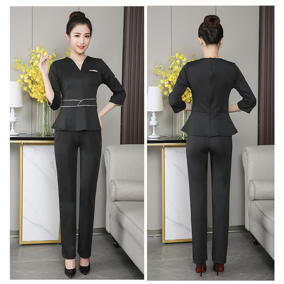 ชุดฟอร์มพนักงาน ชุดยูนิฟอร์ม ชุดพนักงานต้อนรับ ชุดพนักงานโรงแรม ชุดสปา ชุดเดรสพนักงานคลีนิก