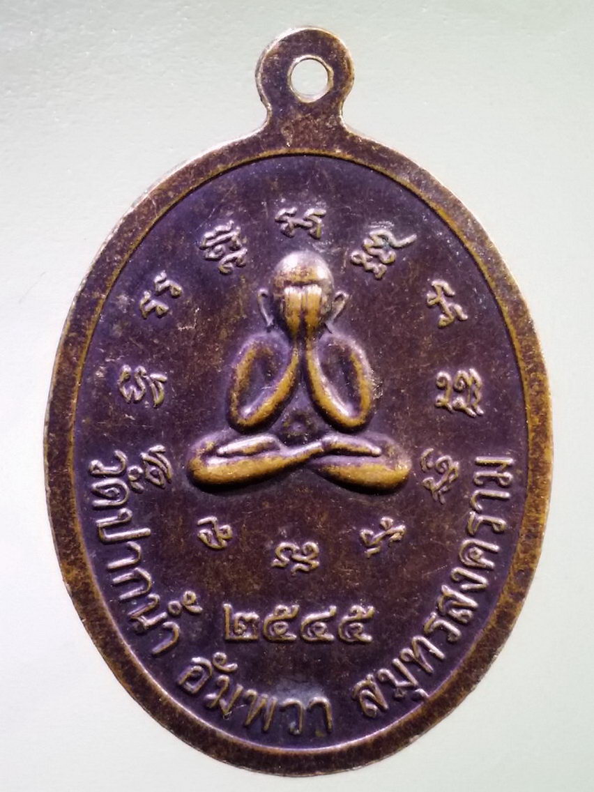 Antig LSD 131 เหรียญหลวงพ่อบ้านแหลม หลังพระปิดตา วัดปากน้ำ อัมพวา จังหวัดสมุทรสงคราม สร้างปี 2545