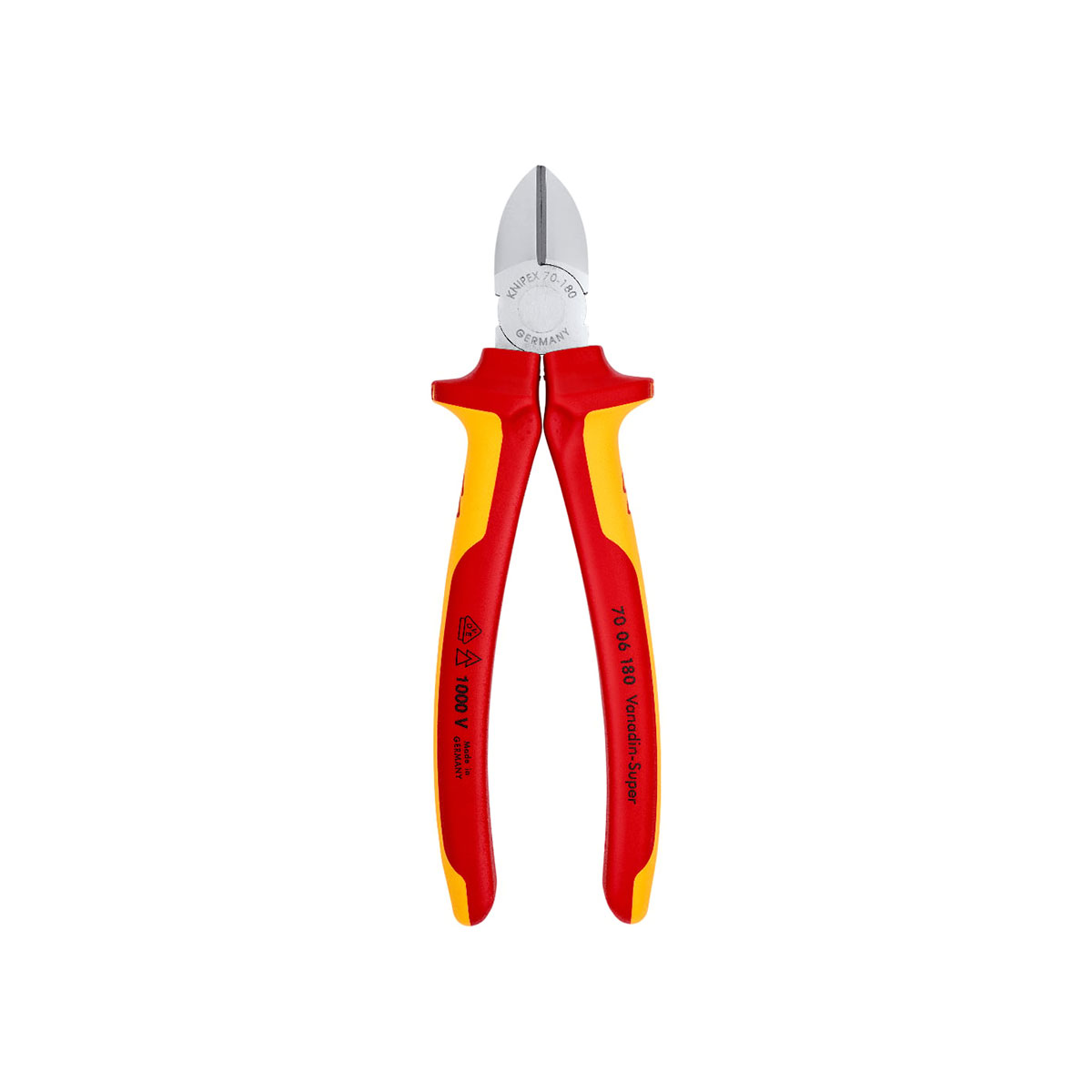 KNIPEX คีมตัดทแยงมุม VDE 1000volt (180mm) NO.70 06 180