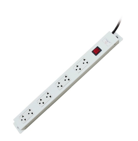 AC Power Distribution 8 TISOutlet w/Cable 3 M. & Surge Protection