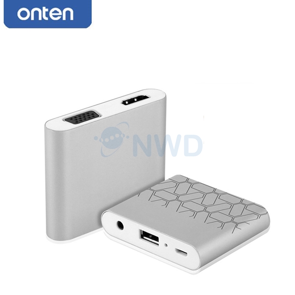 ตัวแปลงสัญญาณ OTN รุ่น 9167 (HDMI+VGA+Headphone+USB+Micro USB)
