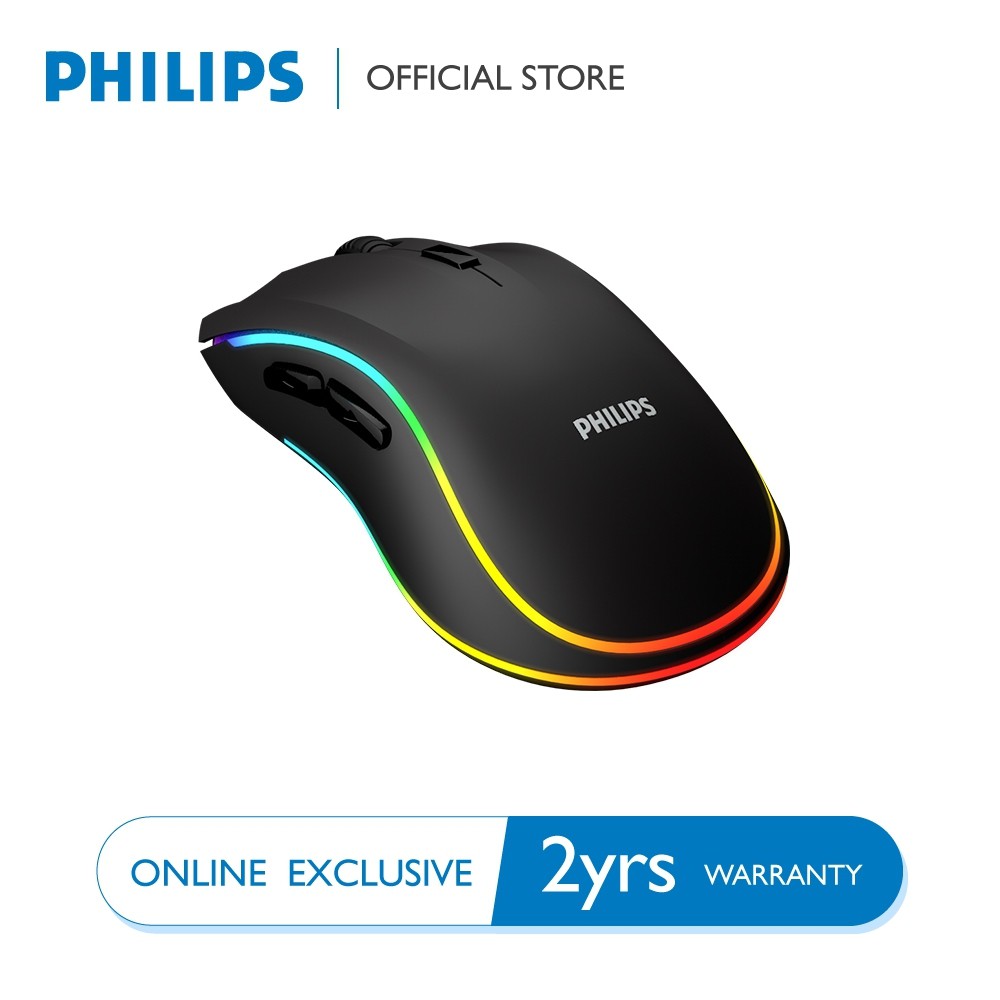 เมาส์เกมมิ่ง Philips SPK9403B 7D RGB ปรับDPIได้