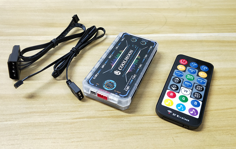กล่องควบคุมไฟพัดลมCoolmoon ARGB Music
