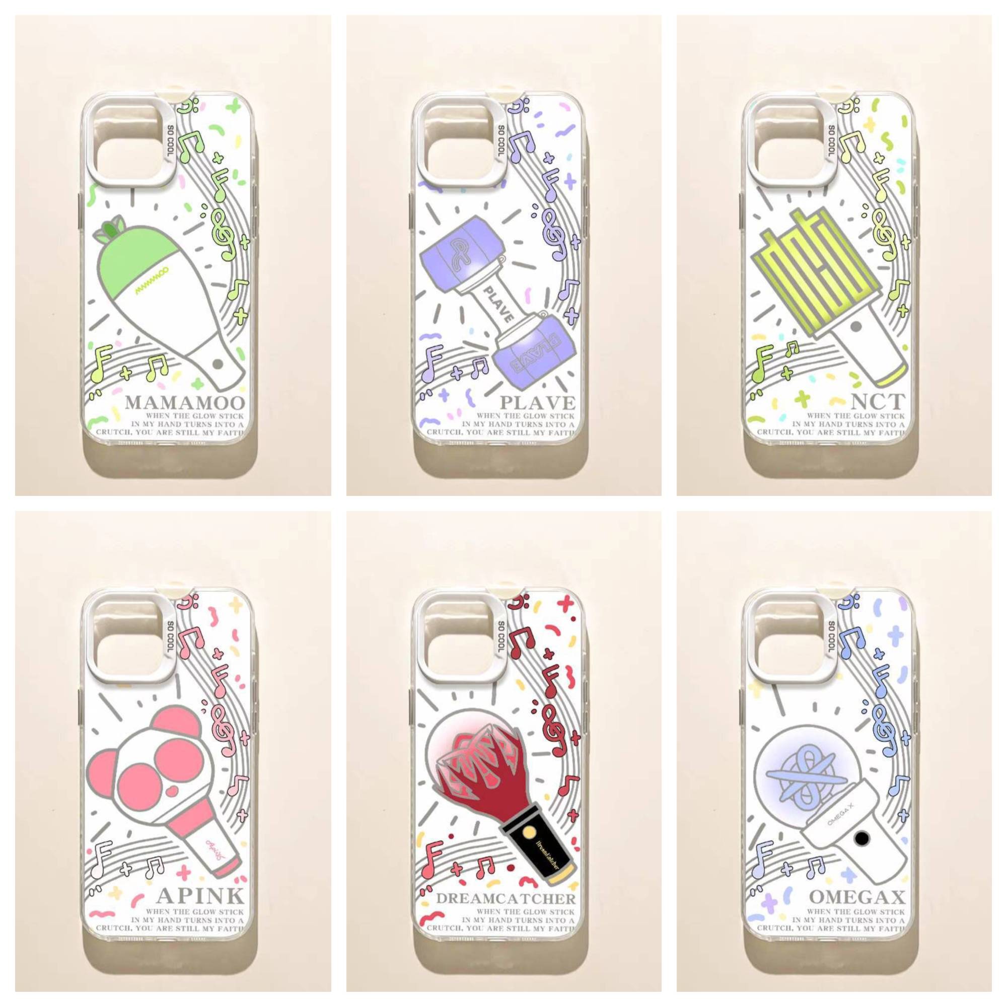 เคสโทรศัพท์มือถือแท่งไฟ เคสบง : MAMAMOO PLAVE NCT APINK DREMCATCHER OMEGAX