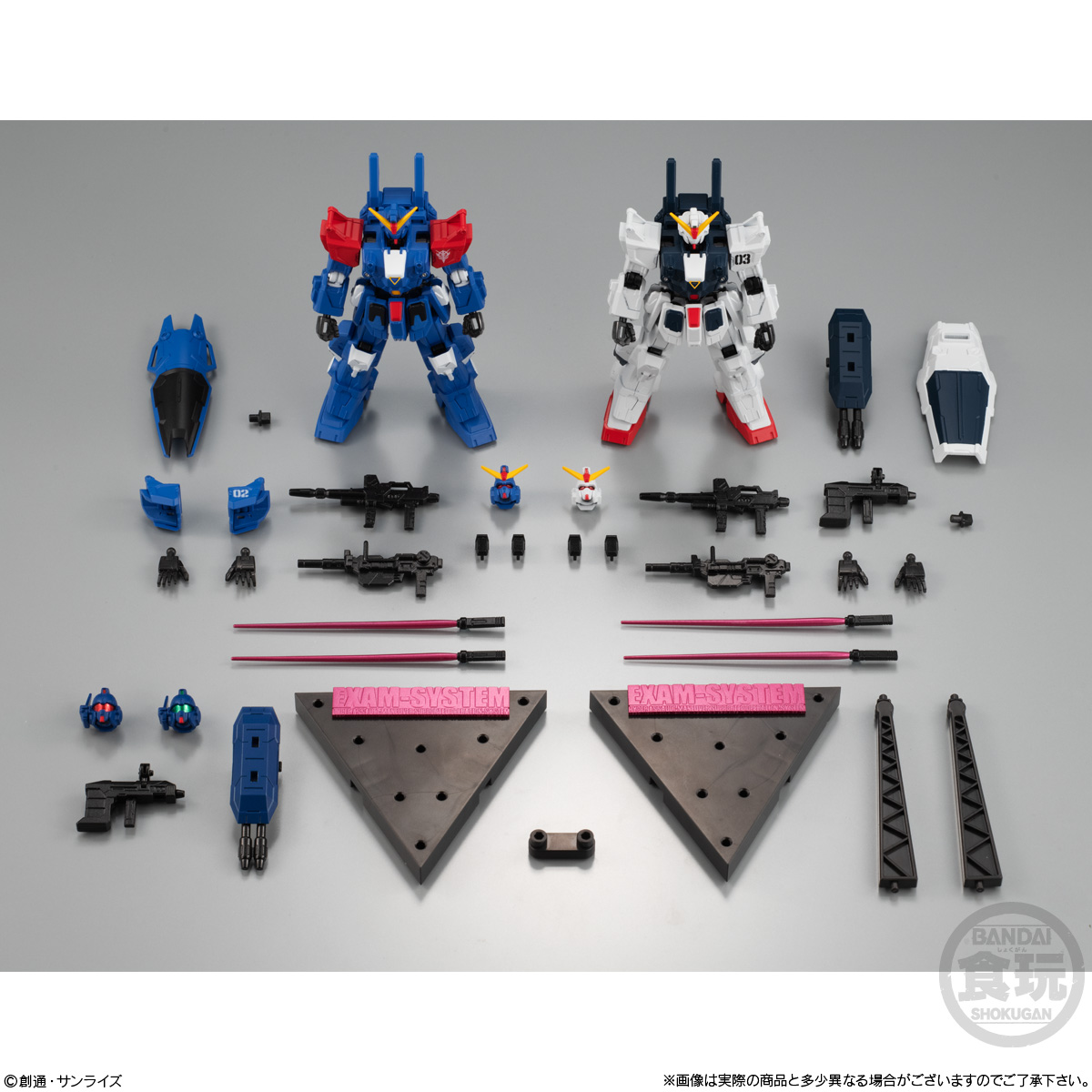 กันดั้ม Bandai Candy Toy Mobile Suit Gundam G Frame EX04 RX-79BD-2 Blue Destiny Unit 2 & RX-79BD-3 Blue Destiny Unit 3 Set