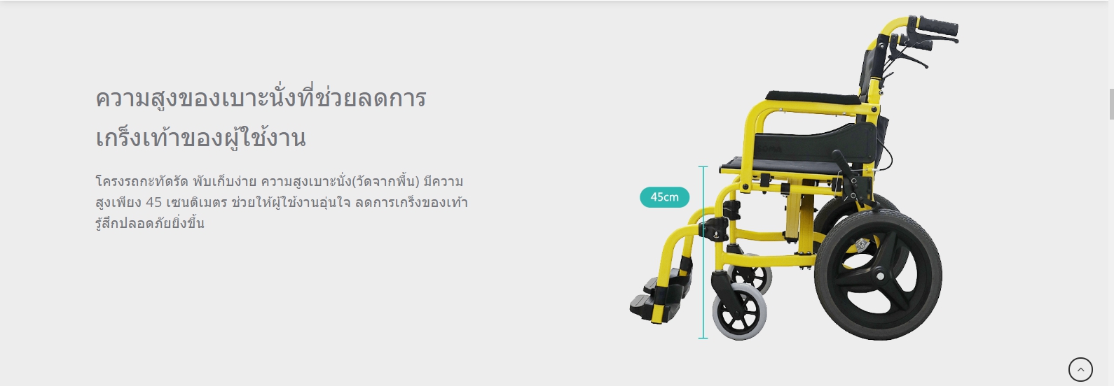 รถเข็นอลูมินัมอัลลอยด์โซม่า รุ่น SOMA 215 (SM-250.5) WheelChair SOMA 215 (SM-250.5) โครงพักเท้าสวิงได้ น้ำหนักเบา พกพาสะดวก กะทัดรัด ของแท้ รับประกันศูนย์ไทย 1 ปี