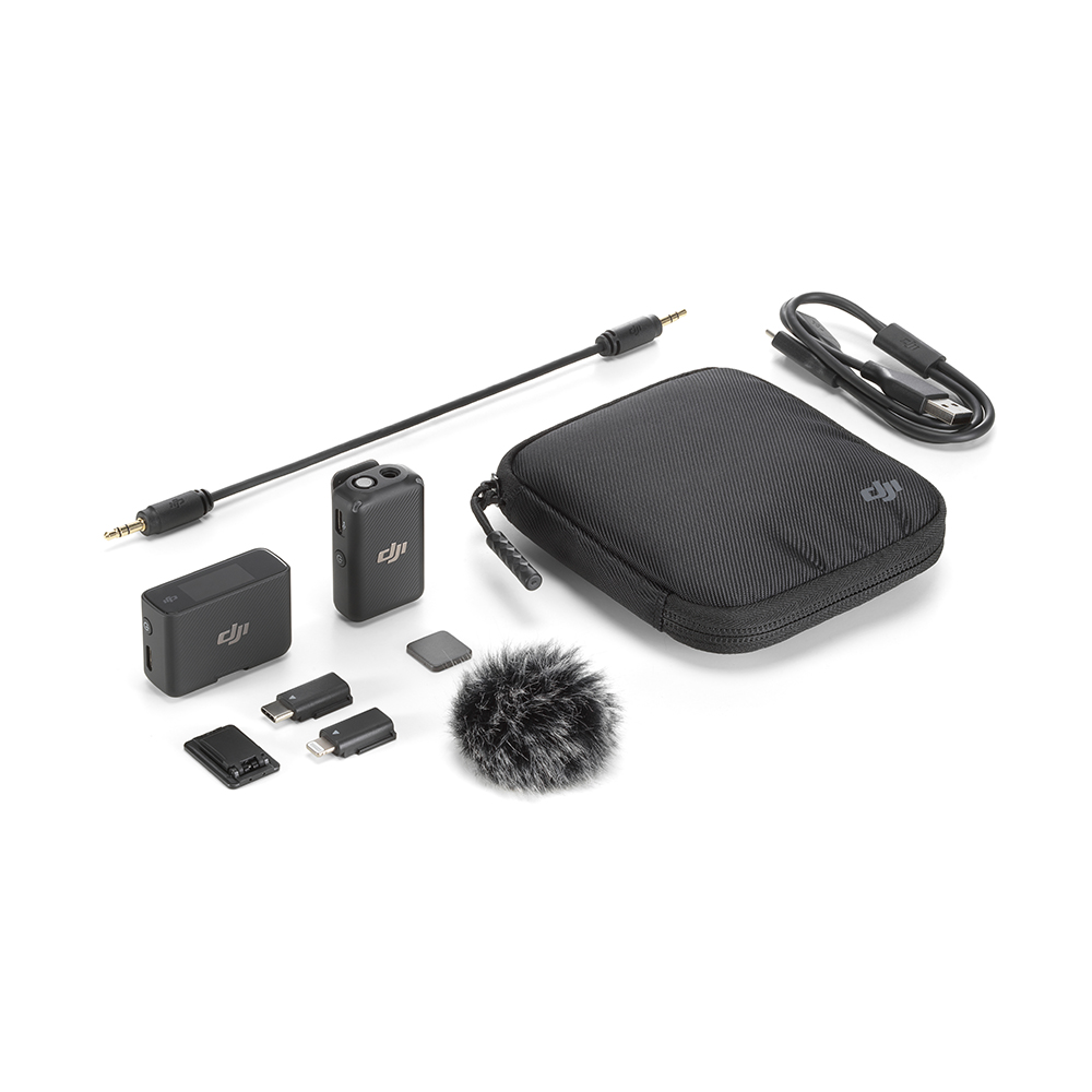 DJI Mic Wireless Microphone Charging Case ไมโครโฟนไร้สาย ใช้ได้กับกล้อง มือถือ คอมพิวเตอร์ ประกันศูนย์ไทย By Aquapro