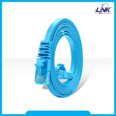 US-5143-8 : CAT 6 FLAT PATCH CORD 3 M. (Light สีฟ้า)