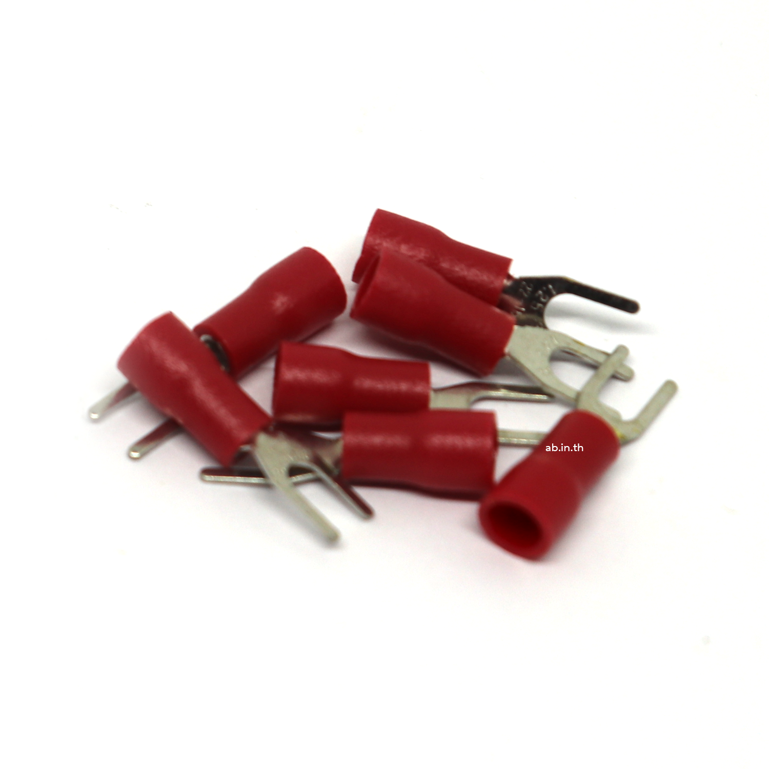 หางปลาแฉกหุ้ม สีแดง Insulated Spade Terminals จำนวน 10 ชิ้น