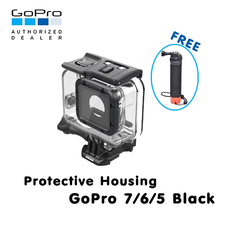 GoPro 7 / 6 / 5 Protective Housing + Waterproof Case เคสกันน้ำแท้ กันน้ำลึก 60 เมตร ของโกโปรแท้ ฟรี ไม้ลอยน้ำ