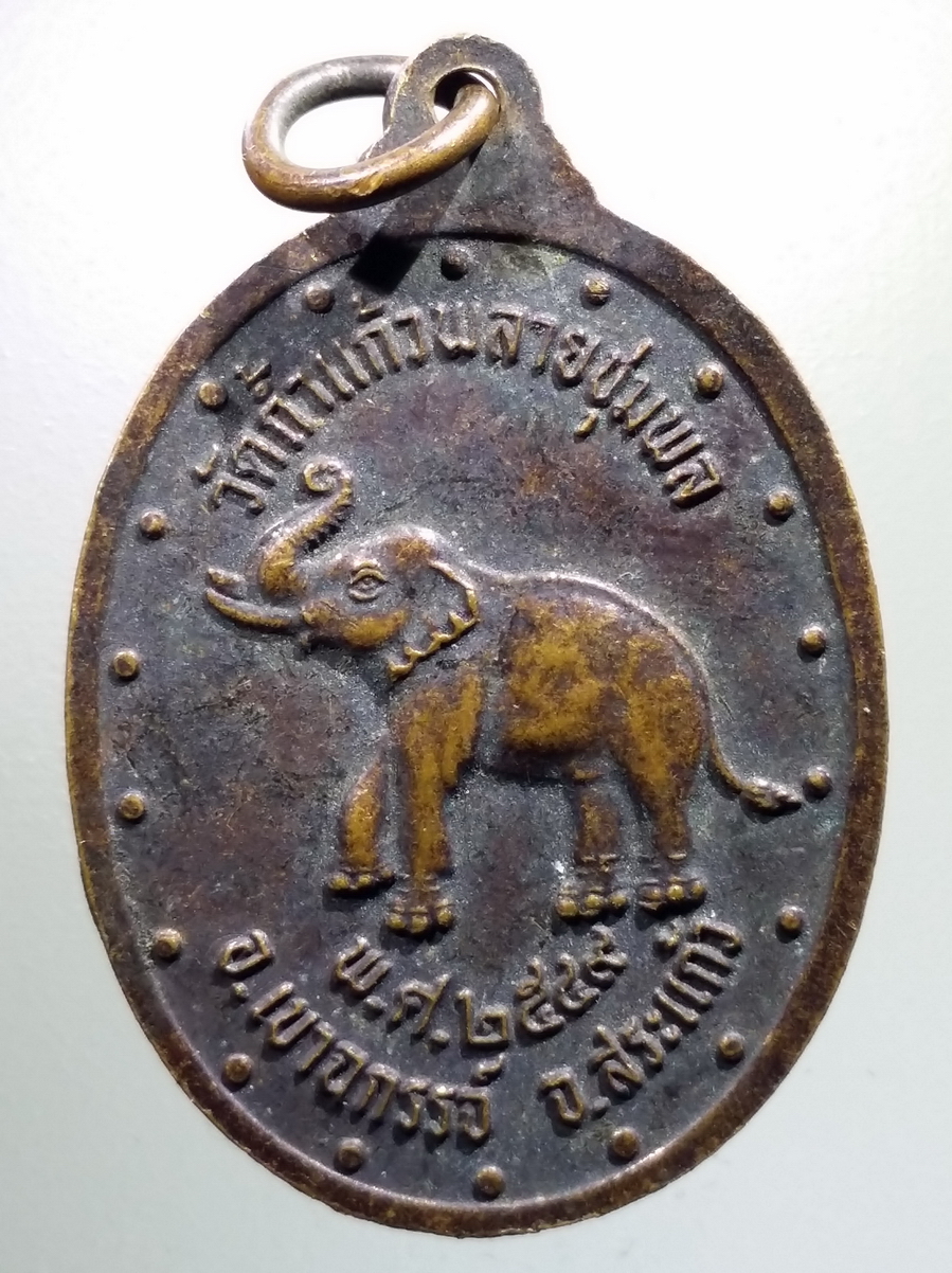 antig FB 162 เหรียญหลวงปู่พลายชุมพล วัดถ้ำแก้วพลายชุมพล อำเภอเขาฉกรรจ์ จังหวัดสระแก้ว สร้างปี 2549