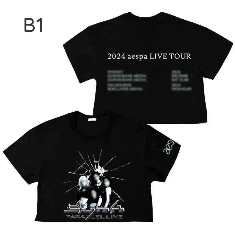 เสื้อยืด Aespa : 2024 Aespa LIVE TOUR - SYNK : Parallel Line